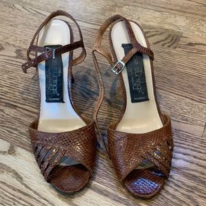 Vintage Snakeskin 3 inch Heels